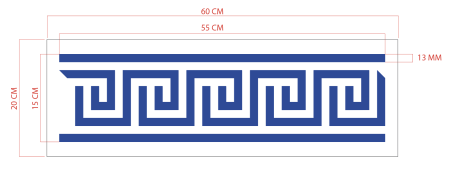 STENCIL GRECA MEDIUM 55 x 15 cm