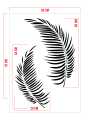 STENCIL PALM LEAVES 50X 70 cm