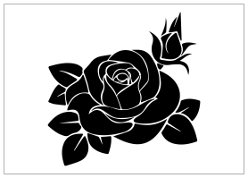 STENCIL ROSA 01 19 x 19 cm
