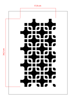 STENCIL SQUARES 18 x 34,3 cm