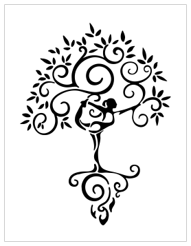 STENCIL DONNA ALBERO 16,5 x 22 cm