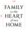 STENCIL FAMILY HEART HOME 26,5 x 30 cm