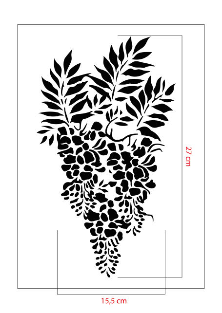 STENCIL GLICINE 15,5 x 27 cm