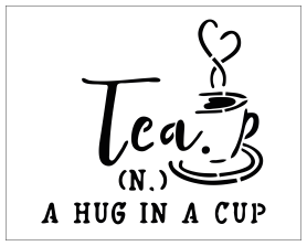 STENCIL TEA 20 x 18,5 cm