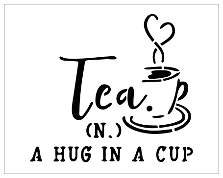 STENCIL TEA 20 x 18,5 cm
