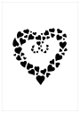 STENCIL CUORE 15 x 15 cm