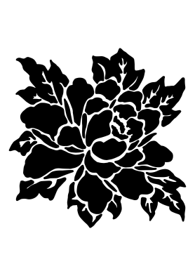 STENCIL ROSA 02 19 x 19 cm