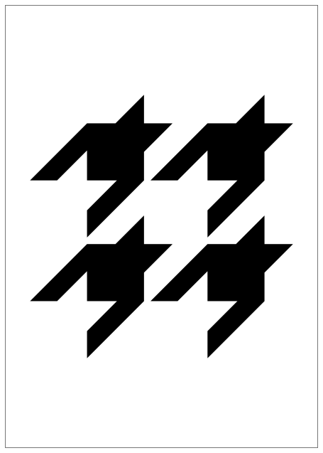STENCIL PIED DE POULE GRANDI 29,7 x 42 cm