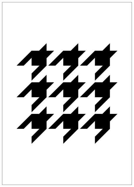 STENCIL PIED DE POULE PICCOLI 29,7 x 42 cm