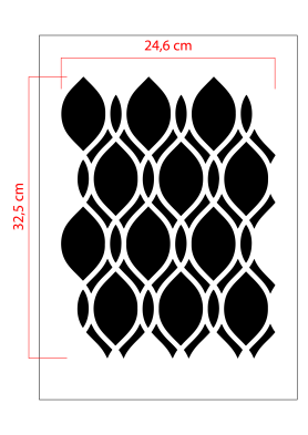 STENCIL WAVES 32,5 x 24,6 cm