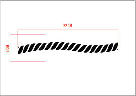 STENCIL CORDA 22 x 6 cm