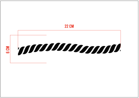 STENCIL CORDA 22 x 6 cm
