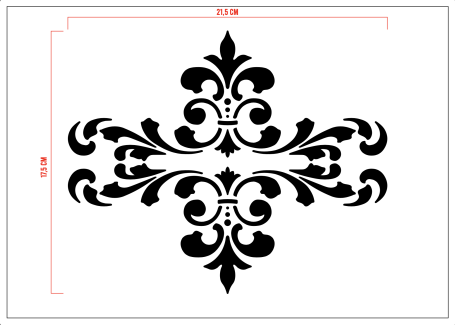 STENCIL FLOREAL 21,5 x 17,5 cm