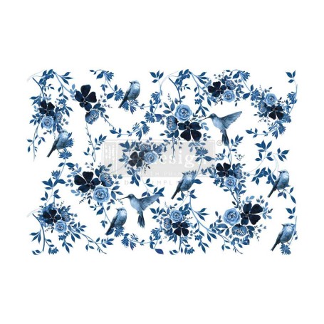 TRANSFER PRETTY IN BLUE 61x89 cm