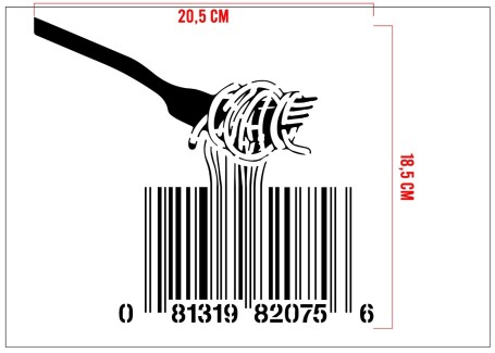STENCIL SPAGHETTI 20,5 x 18,5 cm