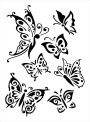 STENCIL FARFALLE 45 x 60 cm
