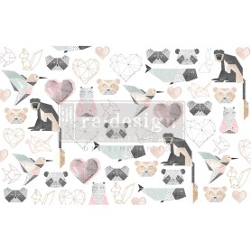 FOGLIO PER DECOUPAGE ORIGAMI LOVE 48,3 x 76,2 cm