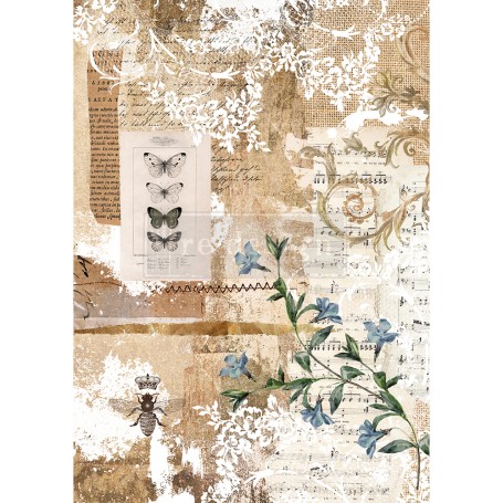 CARTA DI RISO PER DECOUPAGE BOTANICAL SONATA