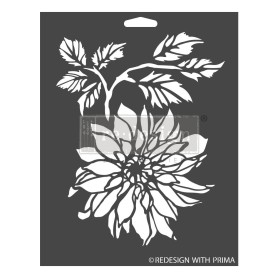 STENCIL DAHLIA GARDEN