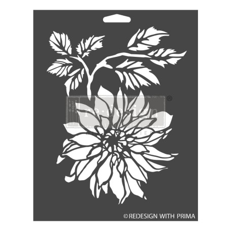 STENCIL DAHLIA GARDEN