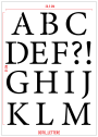 STENCIL LETTERE 26,5 x 37 cm