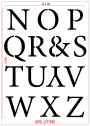 STENCIL LETTERE 26,5 x 37 cm