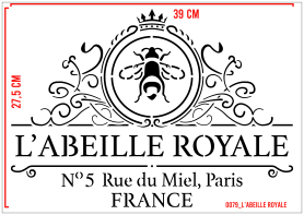 STENCIL L'ABEILLE ROYALE 39 x 27,5 cm