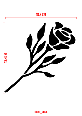 STENCIL ROSA 18,7 x 18,4 cm