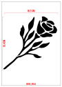 STENCIL ROSA 18,7 x 18,4 cm
