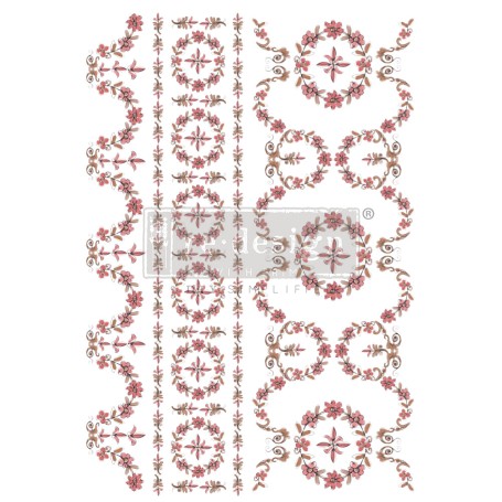 TRANSFER FLOWER GARLAND 61x89 cm