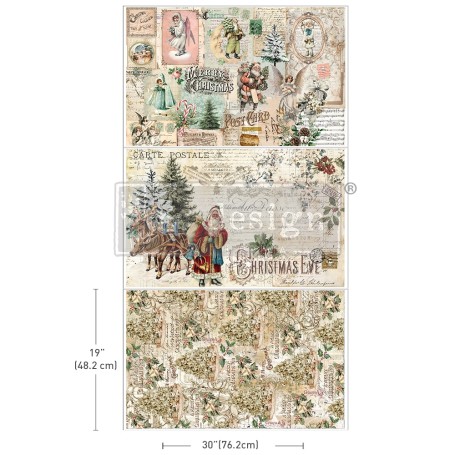 FOGLIO PER DECOUPAGE HOLLY JOLLY HIDEWAY
