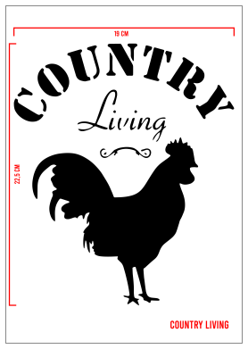 STENCIL COUNTRY LIVING 19 x 22,5 cm