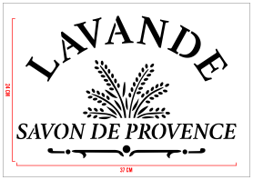 STENCIL LAVANDE DE PROVENCE 37 x 24 cm