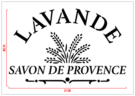 STENCIL LAVANDE DE PROVENCE 37 x 24 cm