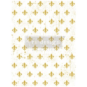 TRANSFER ORO FLEUR DE LIS 45,7 x 61 cm