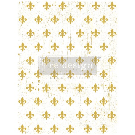 TRANSFER ORO FLEUR DE LIS 45,7 x 61 cm