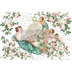 TRANSFER CHAMBRE DE LA REINE 61 x 89 cm