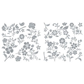 TRANSFER HOKUS POKUS BLOOMS SILVER