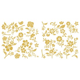 TRANSFER HOKUS POKUS BLOOMS GOLD