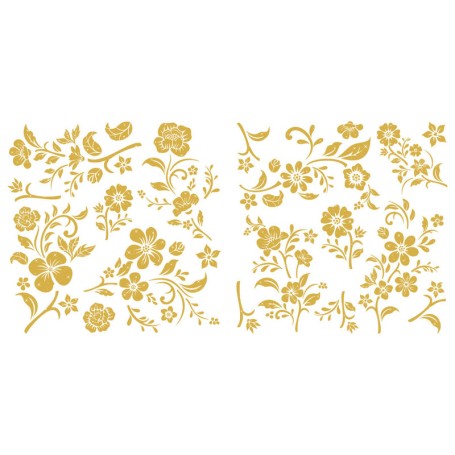 TRANSFER HOKUS POKUS BLOOMS GOLD