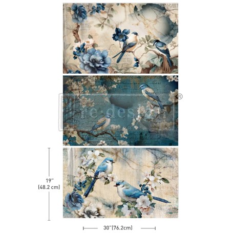 FOGLIO PER DECOUPAGE SAPPHIRE WINGS