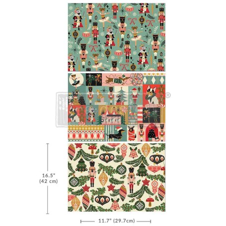 FOGLIO PER DECOUPAGE NUTCRACKER HAPPINESS